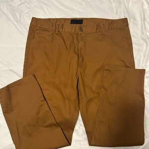 Classic Brown Chinos with Smooth Cotton Blend